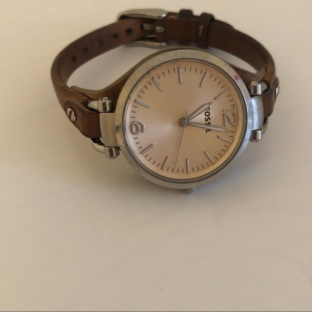 Tan fossil watch
